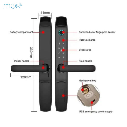 Smart Aluminum Sliding Door Lock