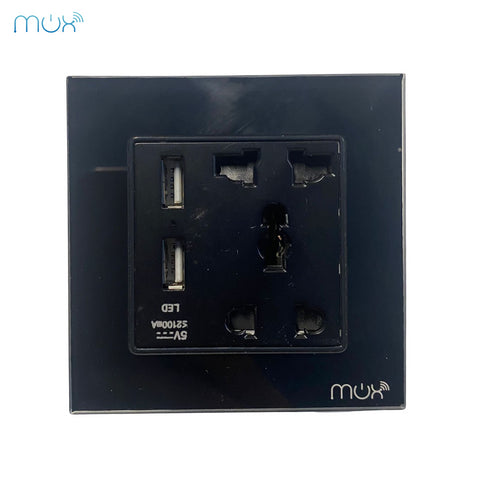 Universal 5 pin Outlet Socket with USB