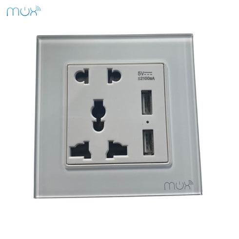 Universal 5 pin Outlet Socket with USB