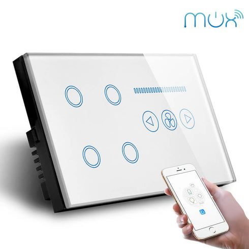 WiFi 4 Gang with Dimmer