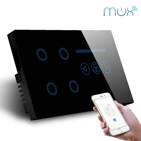 WiFi 4 Gang with Dimmer